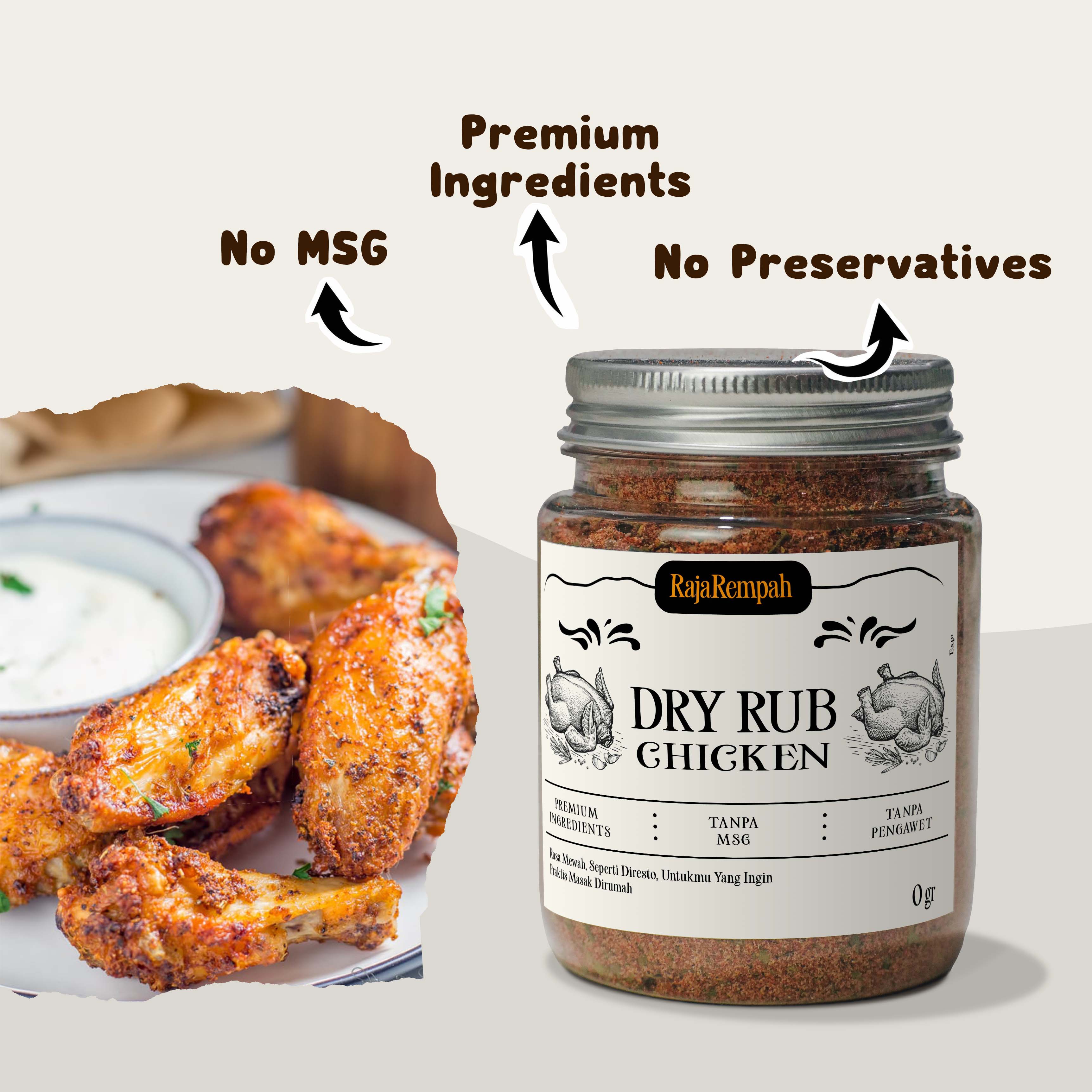 foto produk bumbu marinasi dry rub rajarempah
